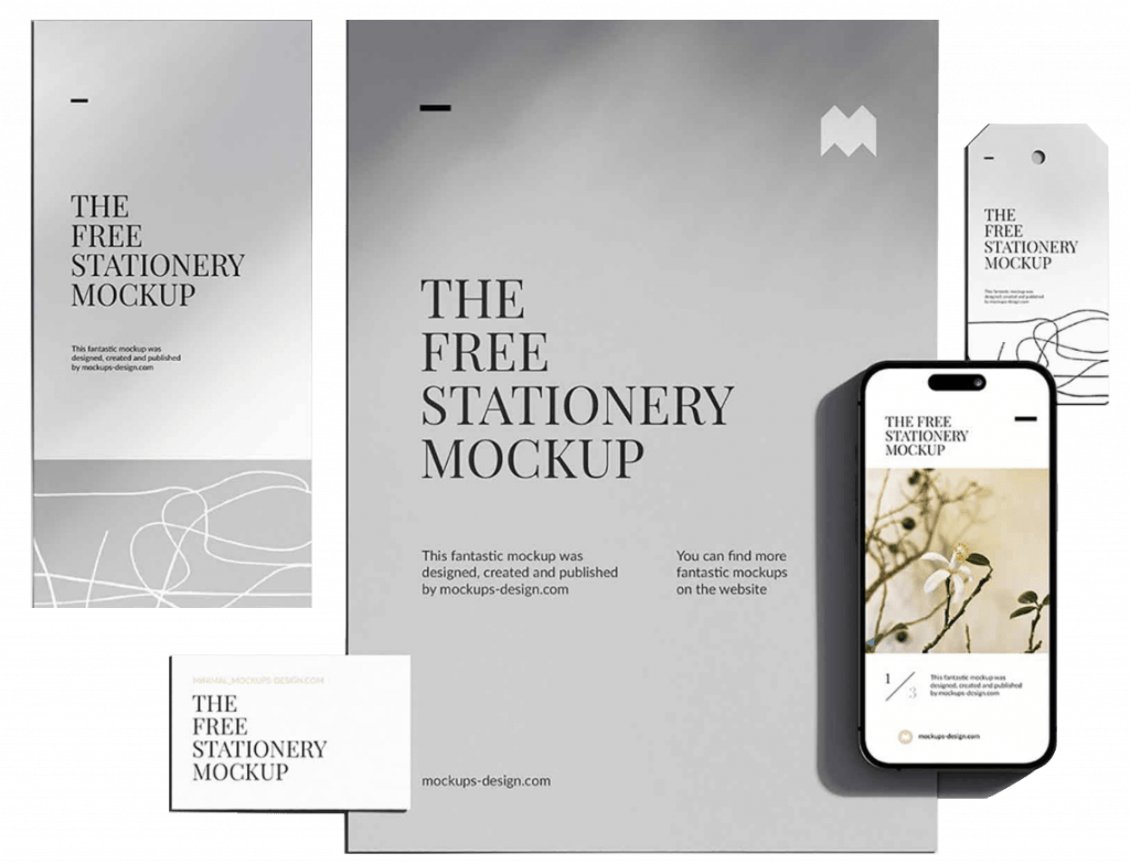 Beispiele Mediengestaltung mit mockups im corporate Design