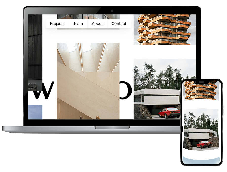 Mockup Webdesign Laptop und Response auf Mobil
